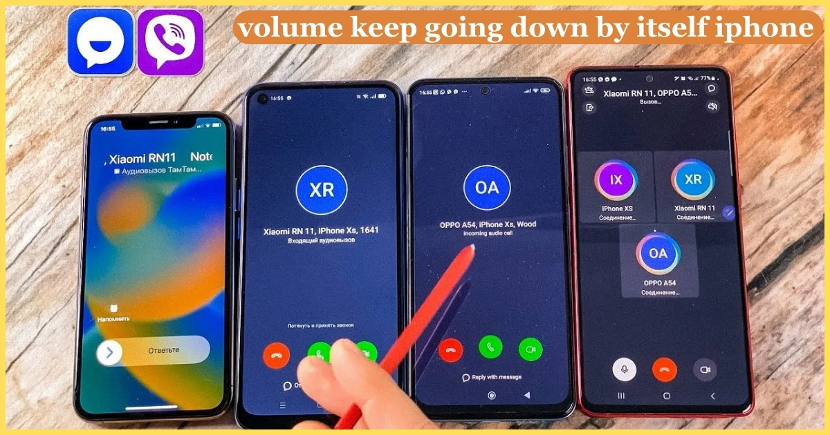 why does my volume keep going down by itself iphone